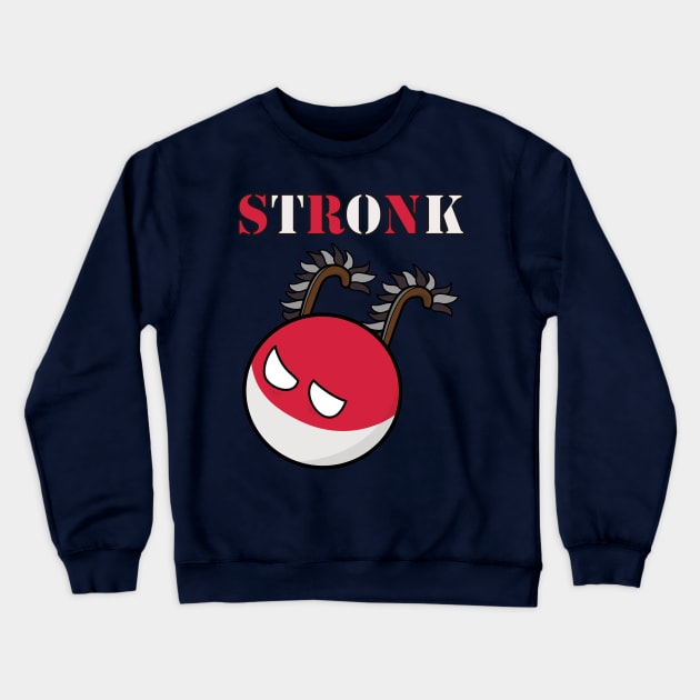 Polandball - Poland Stronk with Hussar Wings Crewneck Sweatshirt by DigitalCleo